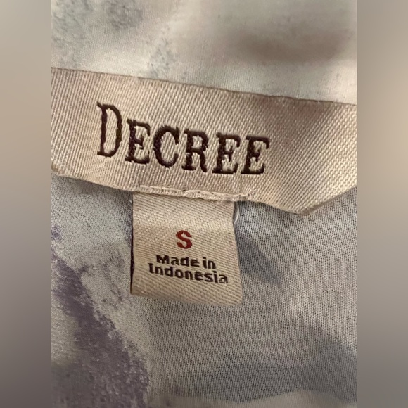 Decree Sheer Purple White Button Down - Picture 3 of 3